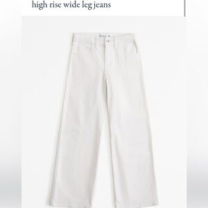 NWT Abercrombie Kids High rise wide leg Jean